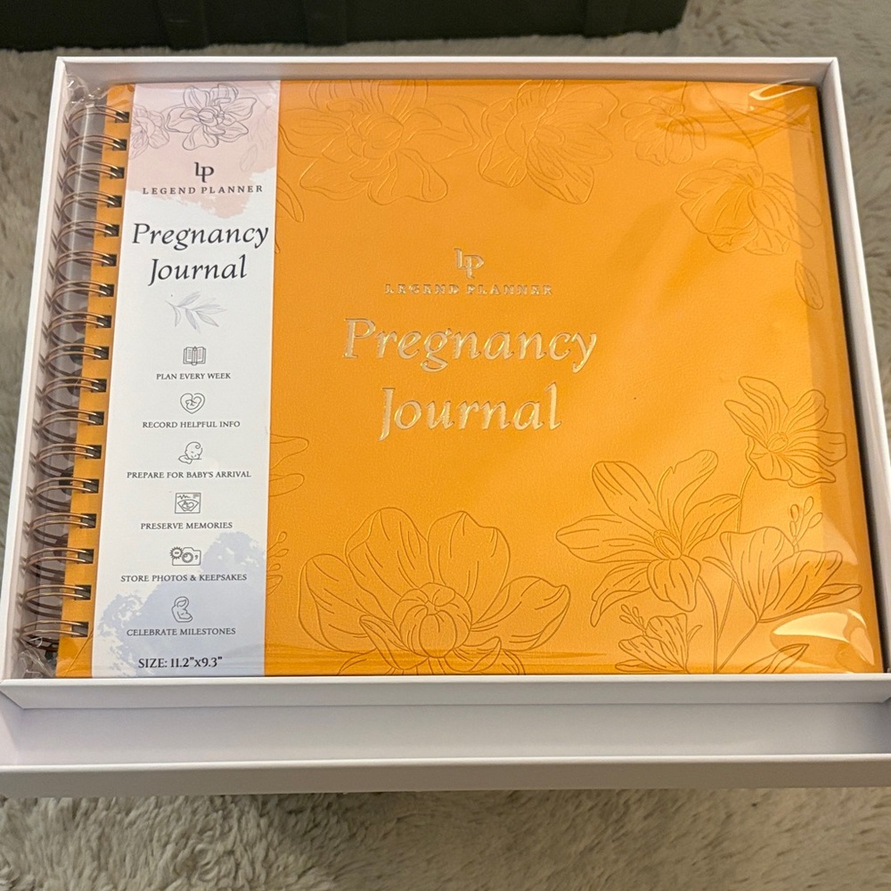 Legend Planner Pregnancy Journal in Orange